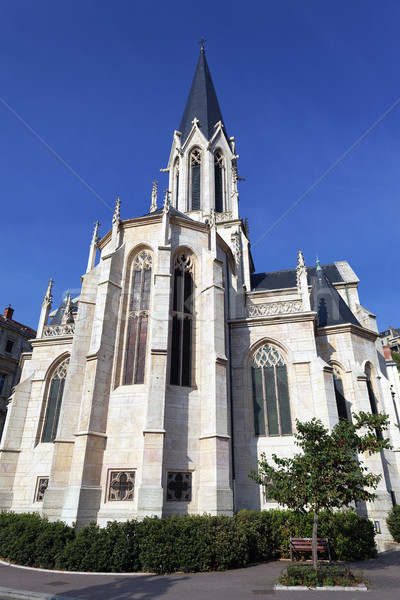 Famoso igreja Lyon cidade blue sky Foto stock © vwalakte