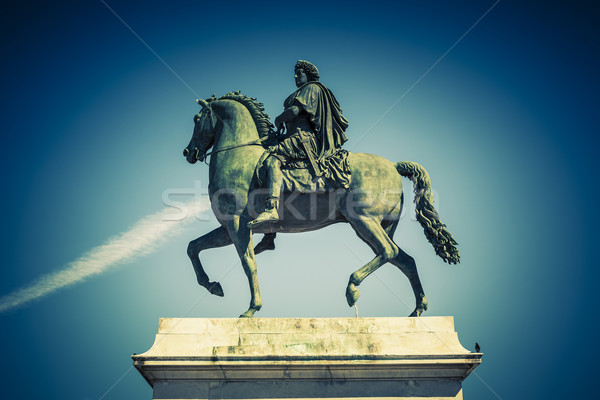 Equestrian statue of Louis XIV, special photographic processing. Stock photo © vwalakte