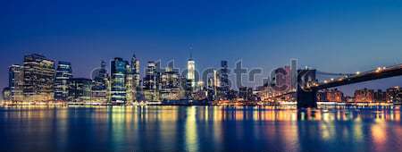 View of New York City Manhattan midtown at dusk Stock photo © vwalakte