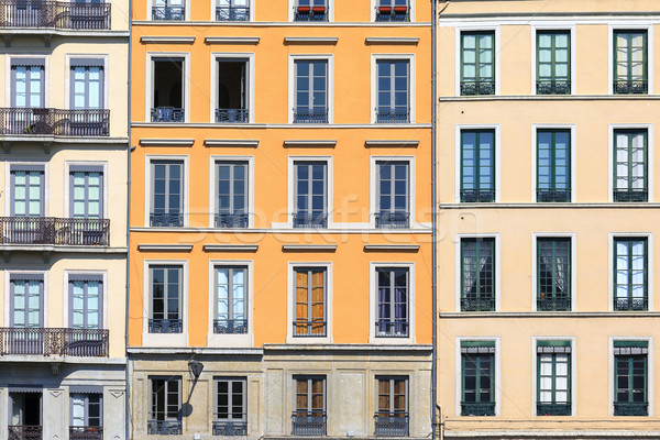 Famoso Lyon cidade França parede pedra Foto stock © vwalakte