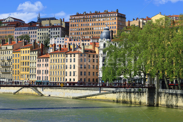 View of Lyon city with Saone river Stock photo © vwalakte