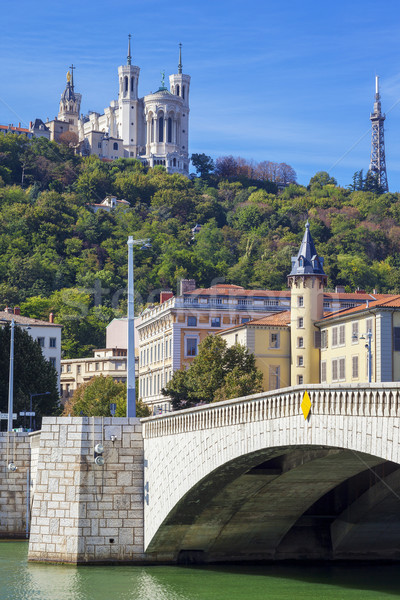 Famoso ver Lyon rio basílica ponte Foto stock © vwalakte