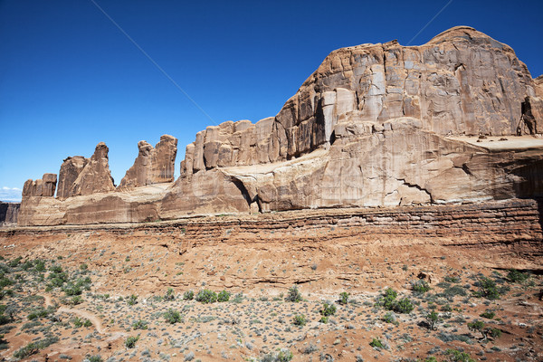 Park piros kövek Utah természet tájkép Stock fotó © vwalakte