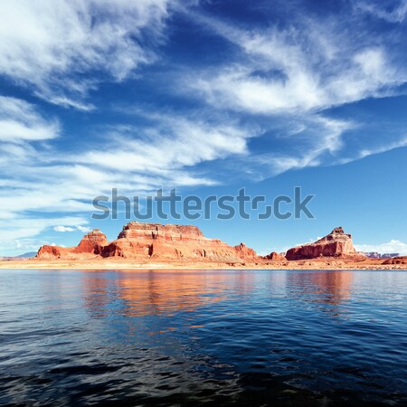 Klif water Rood meer natuur Stockfoto © vwalakte