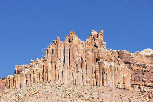 Burg Felsformation Park Utah blau rock Stock foto © vwalakte