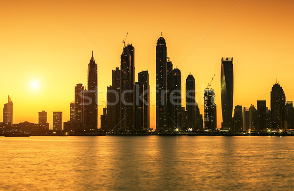 View Dubai sunrise ufficio casa città Foto d'archivio © vwalakte