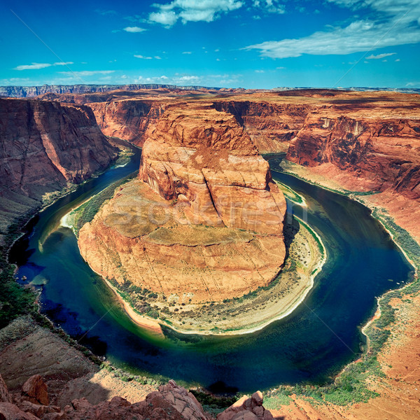 Horse shoe bend square Stock photo © vwalakte