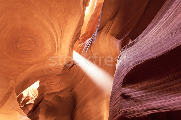 Ray of light in Antelope Canyon Stock photo © vwalakte
