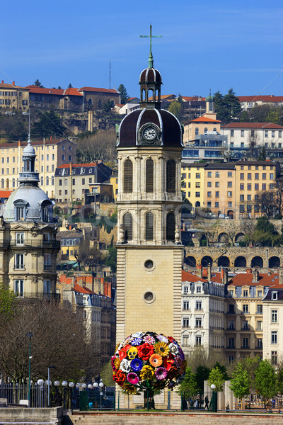 Lyon torre vertical ver famoso França Foto stock © vwalakte