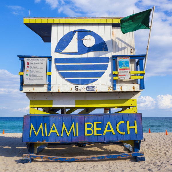 ストックフォト: 有名な · ライフガード · 家 · マイアミ · ビーチ · フロリダ
