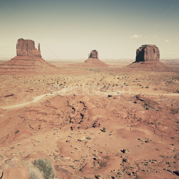 view of famous landscape of Monument Valley Stock photo © vwalakte