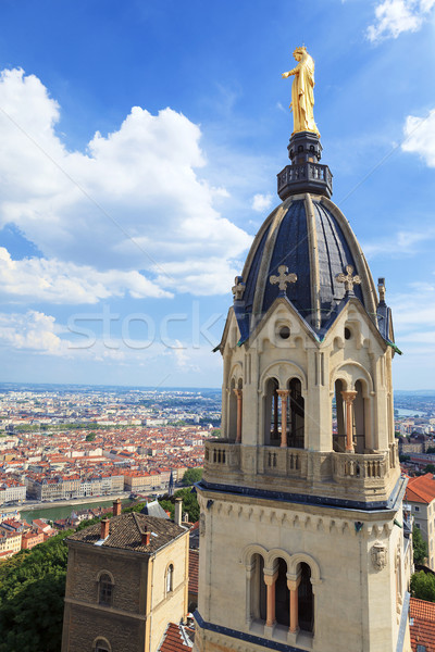 Ver Lyon dourado estátua virgem mãos Foto stock © vwalakte