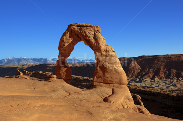 horizontal view of Delicate Arch Stock photo © vwalakte