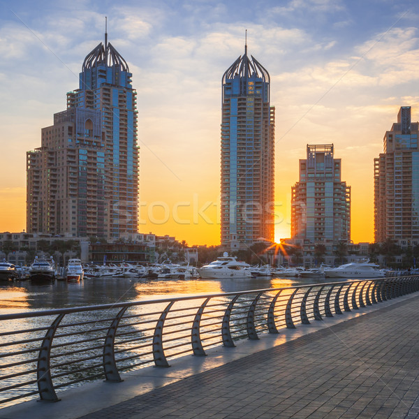 Foto d'archivio: Dubai · marina · sunrise · view · casa · città