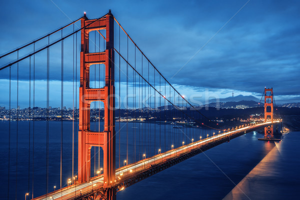 Golden Gate Bridge, blue hour Stock photo © vwalakte
