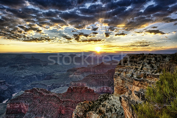 Stockfoto: Beroemd · grand · Canyon · zonsopgang · horizontaal · reizen