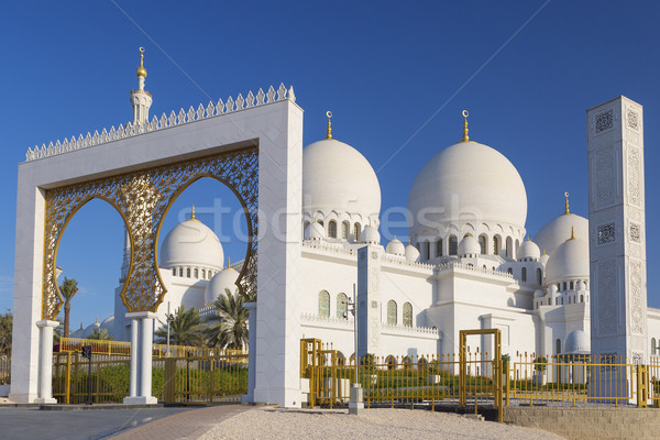 Beautiful view of Sheikh Zayed Grand Mosque Stock photo © vwalakte