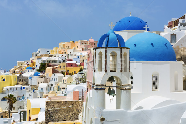 caldera with blu domes Stock photo © vwalakte