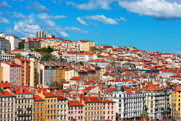 Ver Lyon cidade blue sky França Foto stock © vwalakte