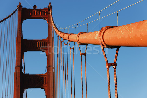 известный Золотые Ворота Сан-Франциско автомобилей моста синий Сток-фото © vwalakte