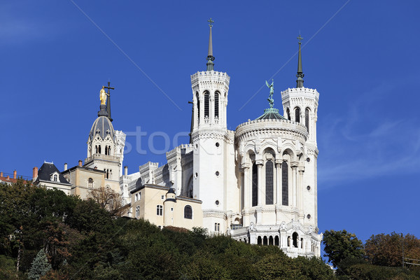 Célèbre Lyon basilique ciel bleu bâtiment construction [[stock_photo]] © vwalakte