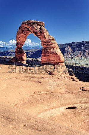 Sunset light at Delicate Arch Stock photo © vwalakte