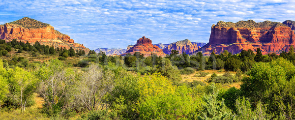 Stock photo: Panoramic view of famous red rock 