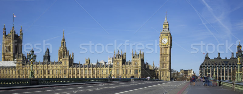 Panoramique vue Big Ben pont Londres horloge [[stock_photo]] © vwalakte