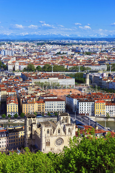Lyon cidade França casa igreja Foto stock © vwalakte