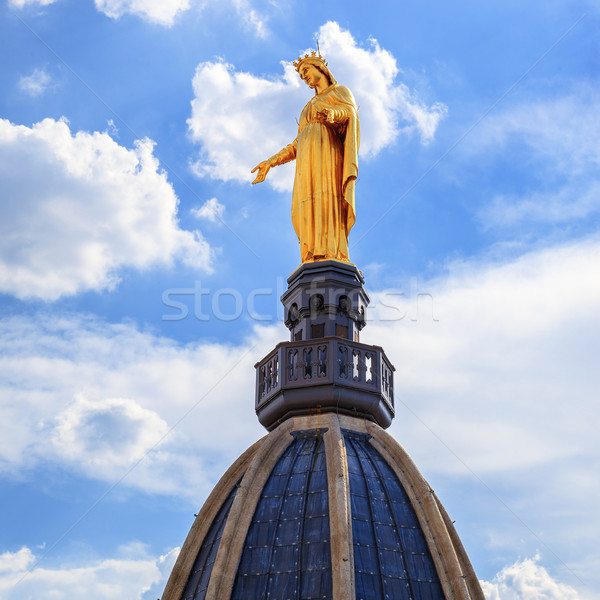 Famous Golden Statue of Virgin Mary Stock photo © vwalakte
