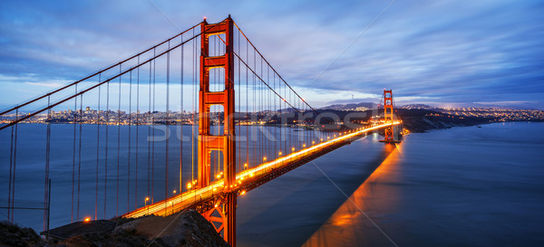 Panorámica vista famoso Golden Gate Bridge San Francisco cielo Foto stock © vwalakte