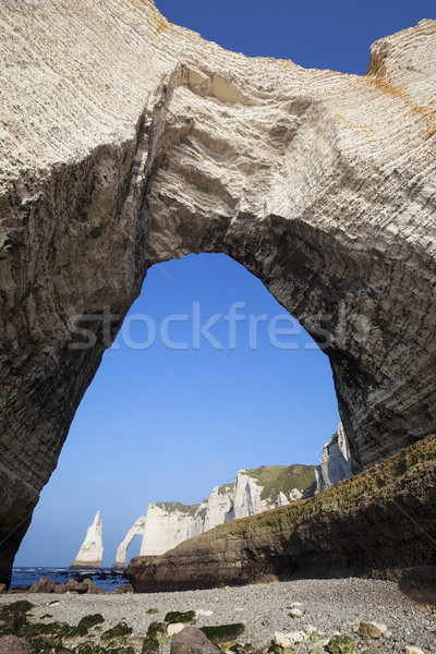 Stock fotó: Függőleges · kilátás · kréta · sziklák · part · tenger