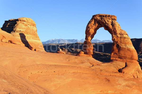 famous delicate arch at sunset Stock photo © vwalakte