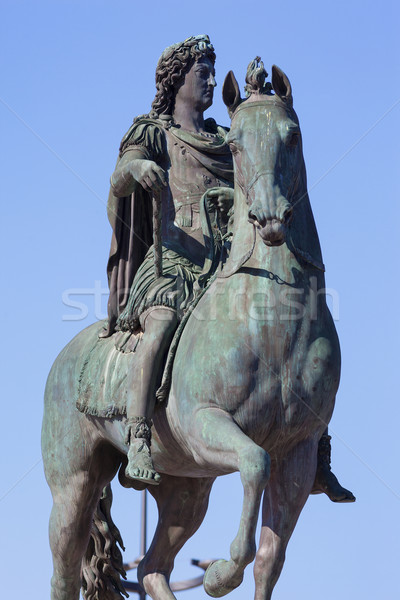 Famous statue of Louis XIV in Lyon Stock photo © vwalakte