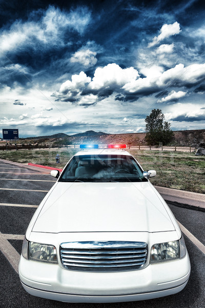 Policjant samochodu specjalny tle autostrady miejskich Zdjęcia stock © vwalakte