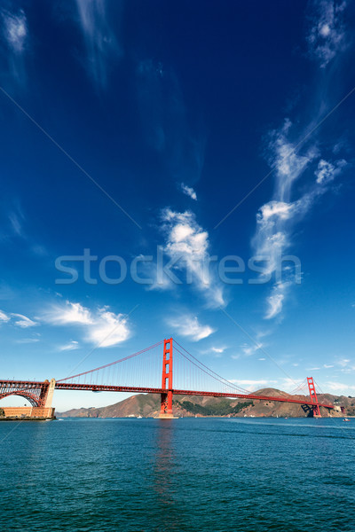 vertical view of Golden Gate Bridge in San Francisco Stock photo © vwalakte