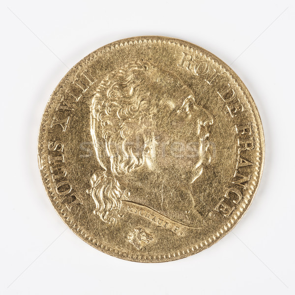 gold coin with Louis XVIII Stock photo © vwalakte