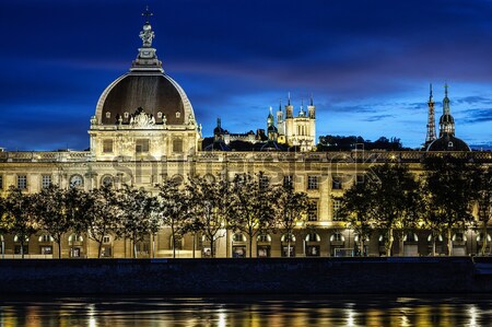 Ver Lyon pôr do sol rio França especial Foto stock © vwalakte