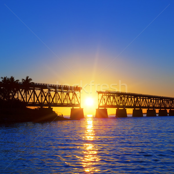 Sunset bridge Stock photo © vwalakte