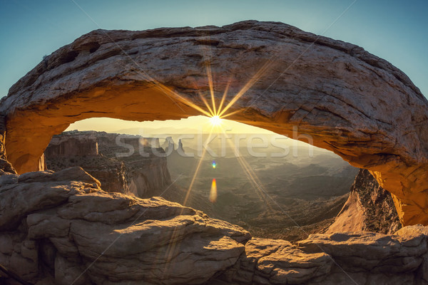 Mesa arch, special photographic processing Stock photo © vwalakte