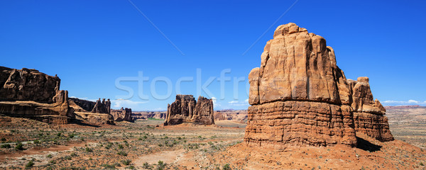 Panoramic view of famous Red Rock Stock photo © vwalakte