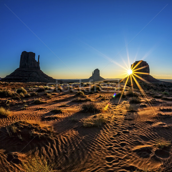 Great sunrise at Monument Valley Stock photo © vwalakte