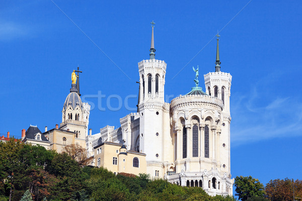 Basilica of Notre-Dame de Fourviere in Lyon Stock photo © vwalakte