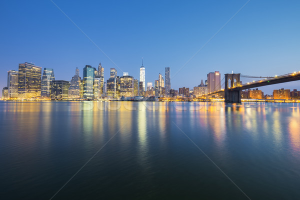 View of New York City Manhattan midtown at dusk Stock photo © vwalakte