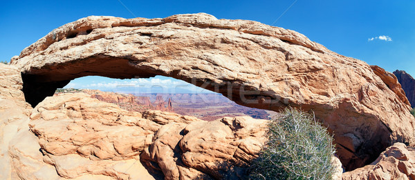 panoramic view of famous Mesa Arch Stock photo © vwalakte