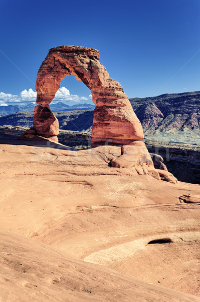Sunset on famous Delicate Arch Stock photo © vwalakte