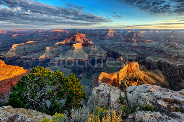 Orizontala vedere Grand Canyon răsărit apus călători Imagine de stoc © vwalakte