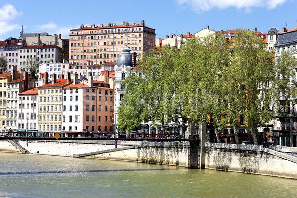 colorful buildings in the city of Lyon Stock photo © vwalakte