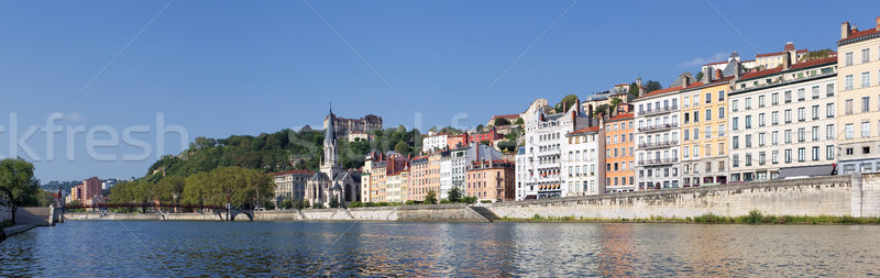 Panorâmico ver Lyon França água casa Foto stock © vwalakte