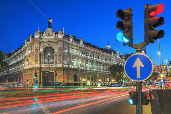 Gran via street in Madrid by night Stock photo © vwalakte